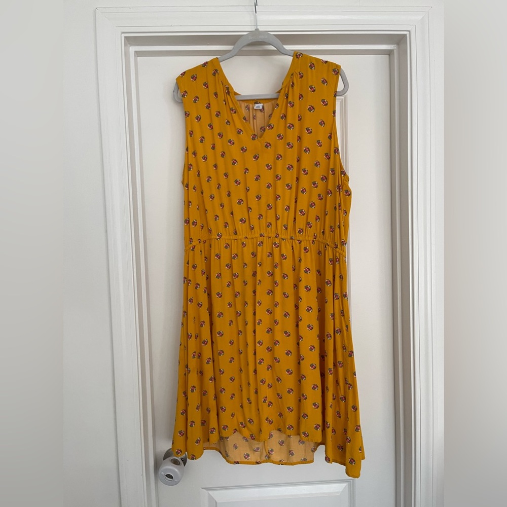 Yellow Floral Dress XXL